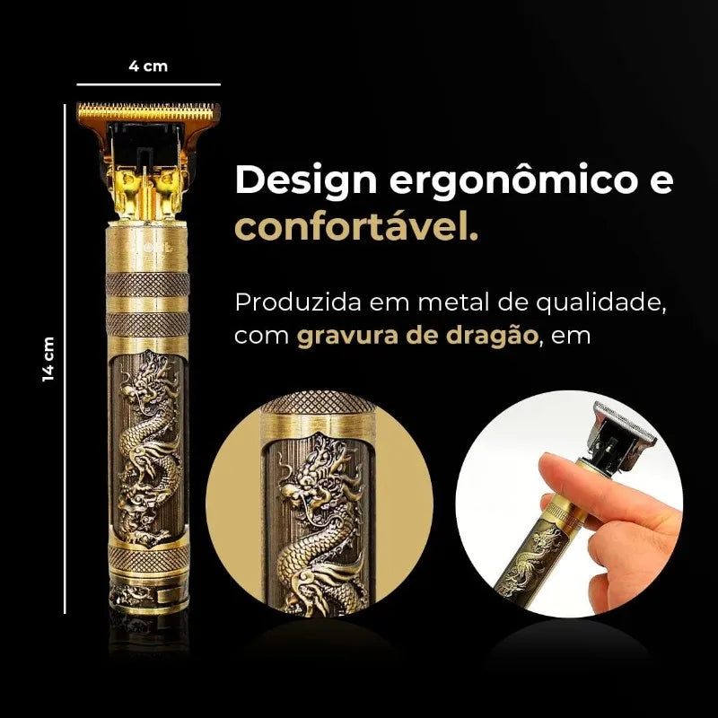 Máquina de corte de cabelo masculina com design aleatório elétrica profissional.