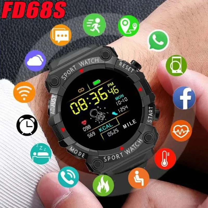 Relógio 2024 inteligente masculino e feminino. Bluetooth, smartwatch, ip68 touchscreen, pulseira fitness, esportes, banda inteligente para ios e  android.