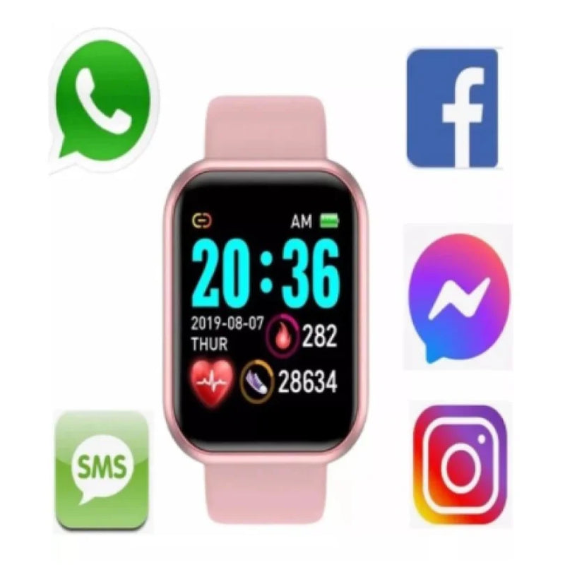 Relógio inteligente Smart Watch Unisexx, Smartwatch D20 relógio Android ios Prova D'Agua.