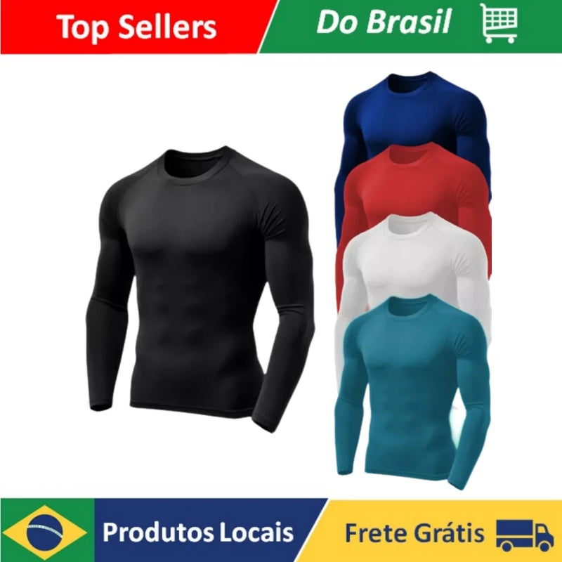 Camiseta proteção solar térmica. Camiseta compressão segunda pele uv tecido gelado 50 + várias cores atacado unissex masculino feminino.